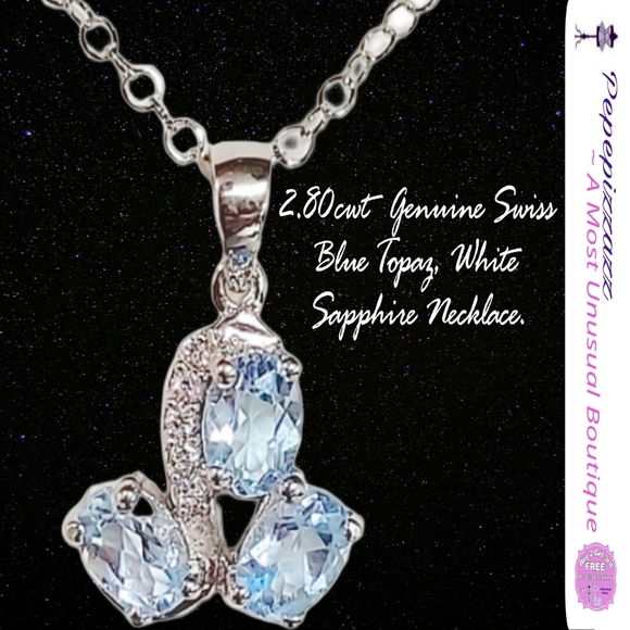3.20cwt GENUINE BLUE SWISS TOPAZ w SAPPHIRES LEVERBACK EARRINGS 925 👀